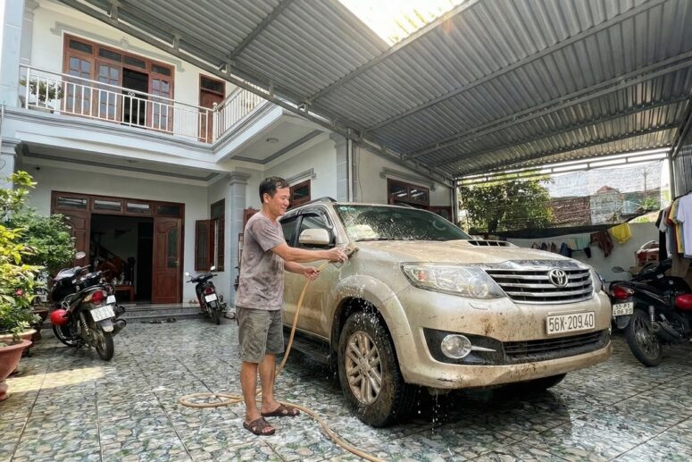 rua xe tai nha dung cach